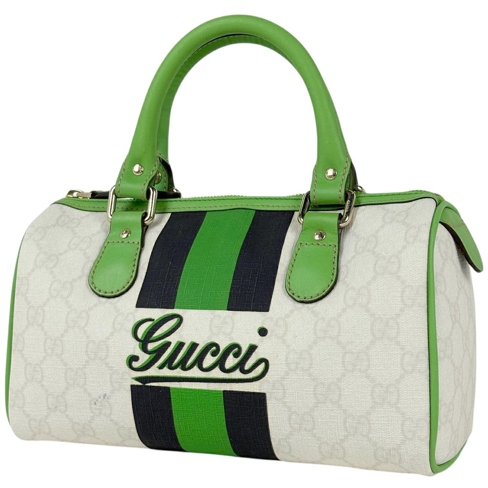 Gucci GG handbag Joyline Boston bag Supreme canvas white green black